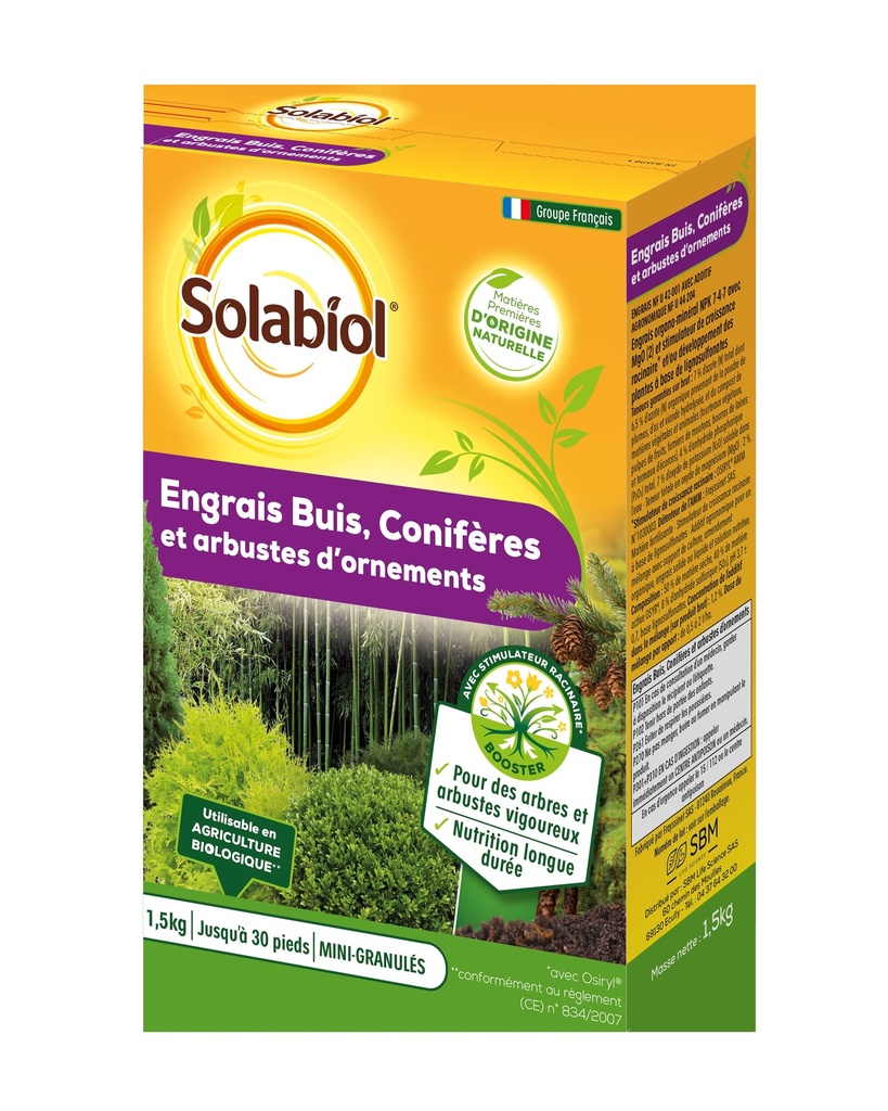 Engrais Buis, Conifères Et Arbustes D'Ornement 1,5Kg