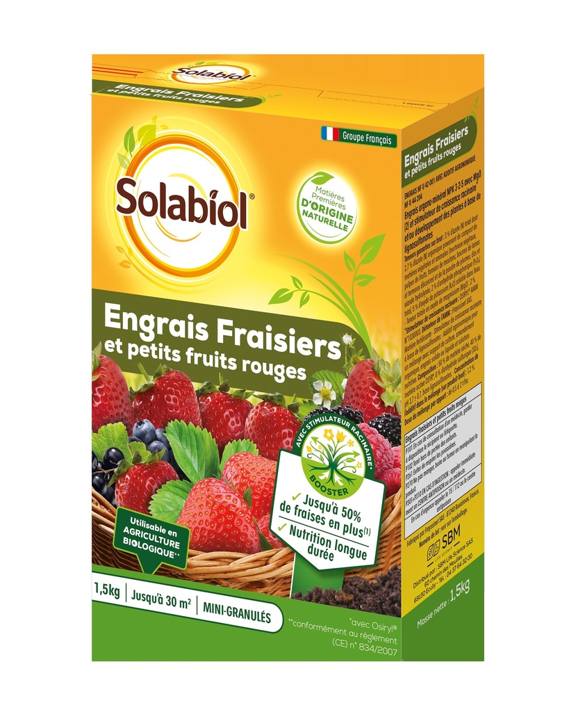 Engrais Fraisiers Et Petits Fruits 1,5Kg