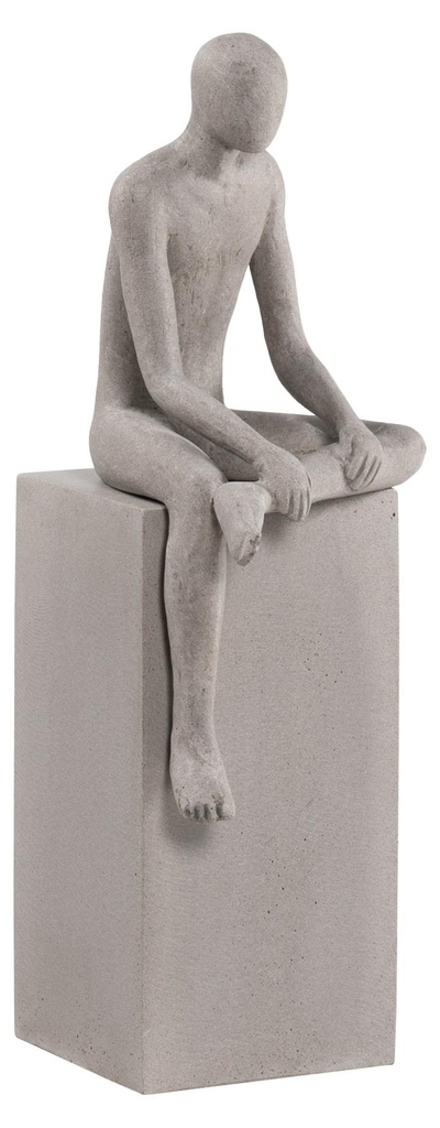 homme assis Genou et tabouret 