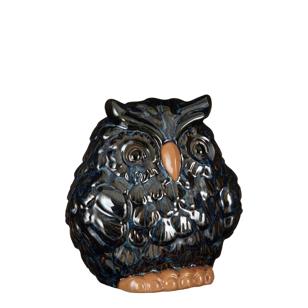 Decoration hibou bleu