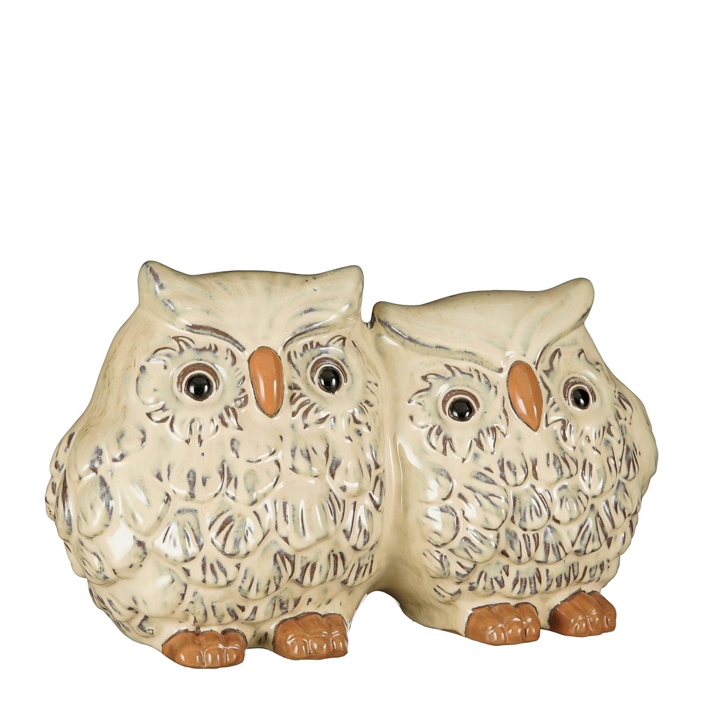 Decoration hibou creme