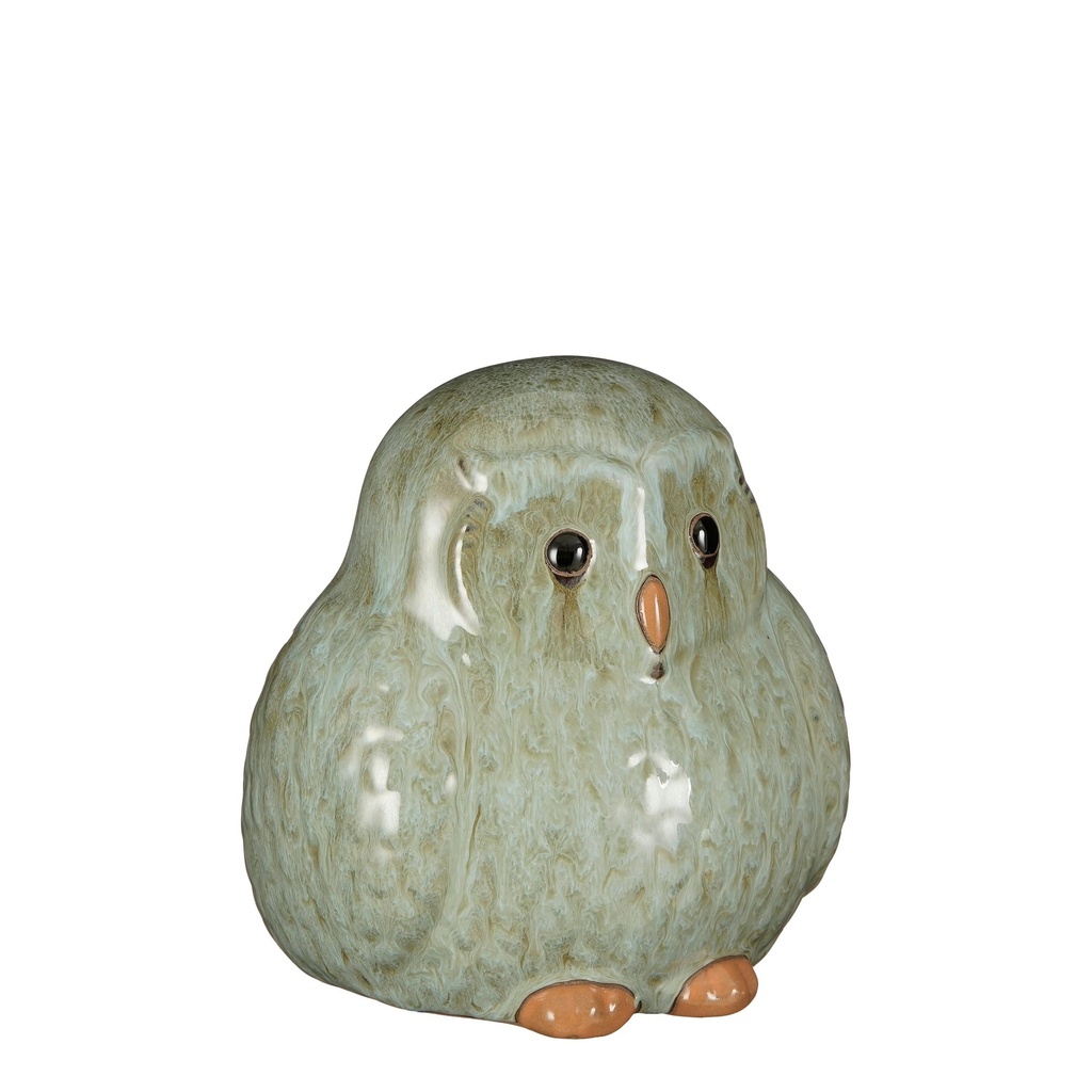 Decoration hibou gris