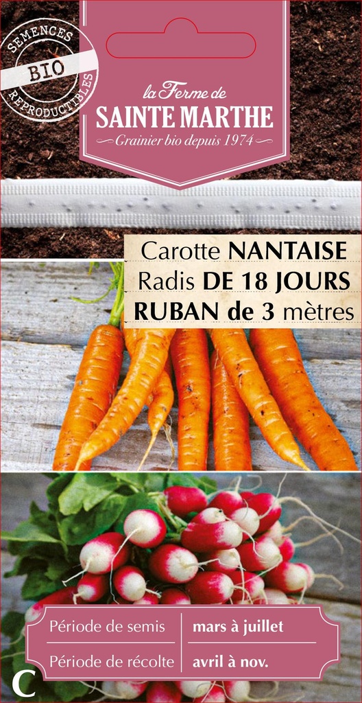 Carotte Nantaise Radis De 18 Jours 2 Variétés En Mélange