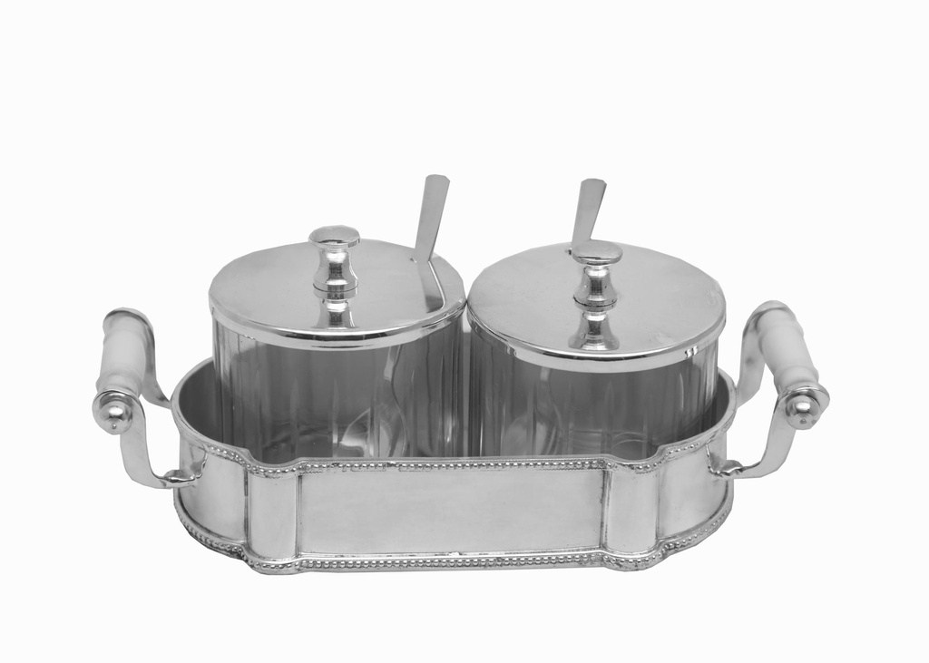 Set 2 confituriers argenté