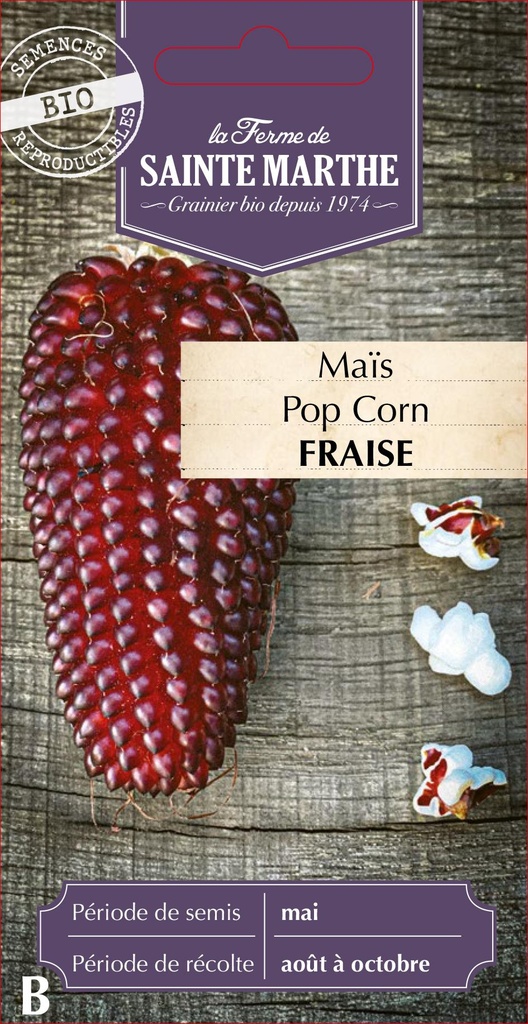 Maïs Pop Corn Fraise
