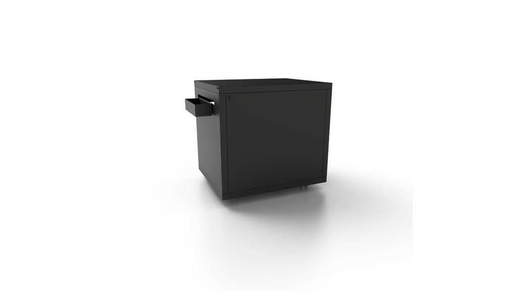 Desserte Roulante plancha acier fermé noir