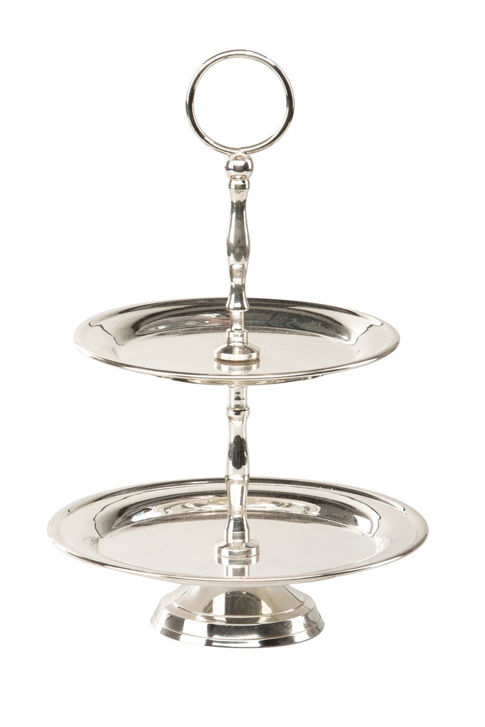 Plat à mignardises 2 étages argenté