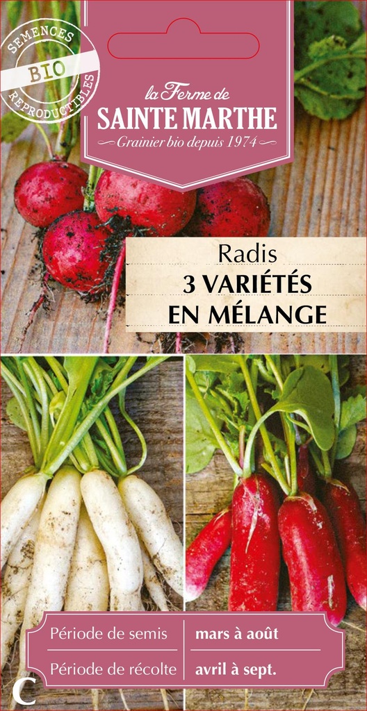Radis  3 Variétés En Mélange Sora, Flamboyant 2, Chandelle De Glace