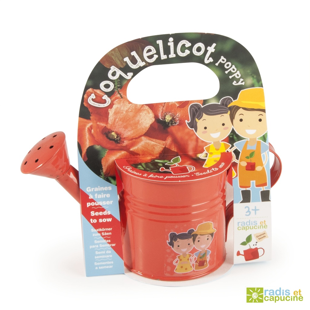 Mini arrosoir 9cm - Coquelicot rouge