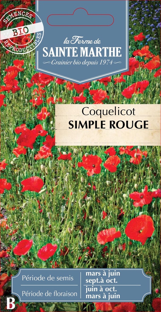 Coquelicot Simple Rouge