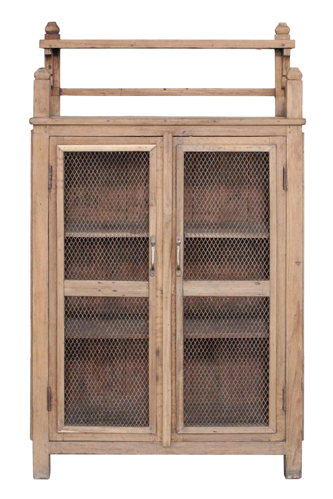 Garde-manger 2 portes en teck ancien