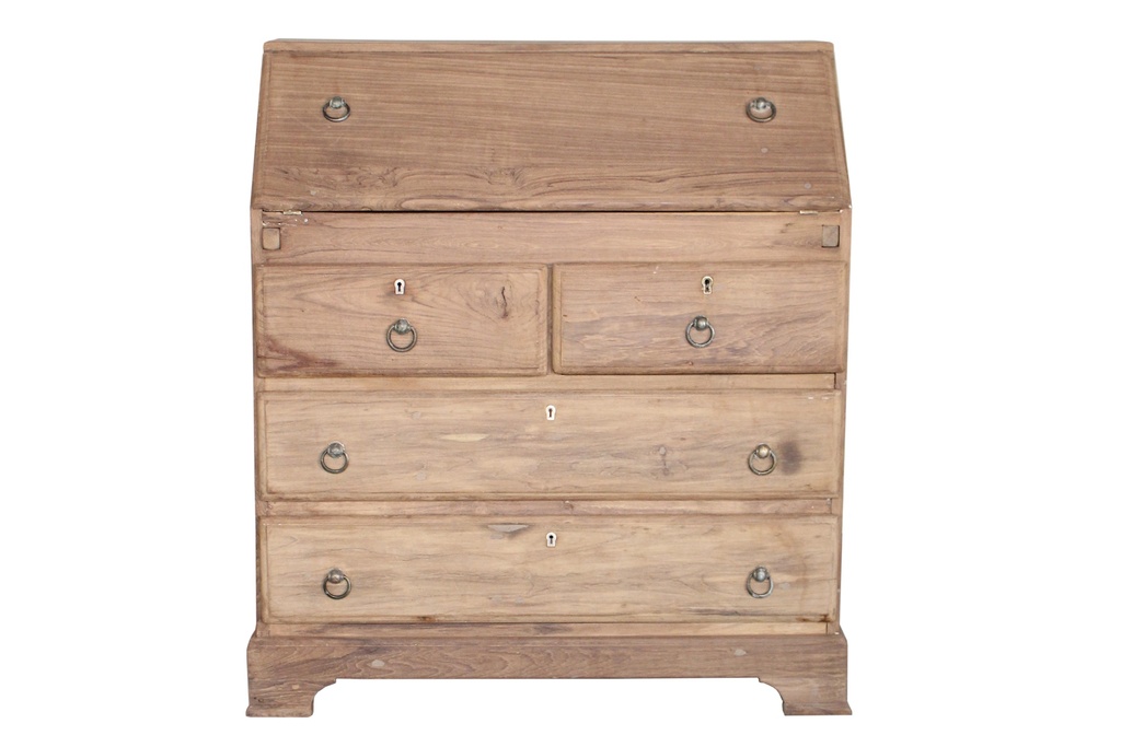 Secrétaire 4 tiroirs en teck ancien