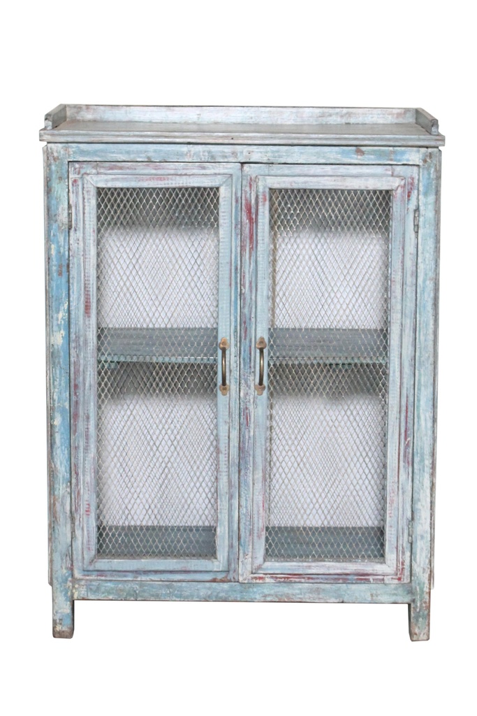 Garde-manger 2 portes en teck ancien