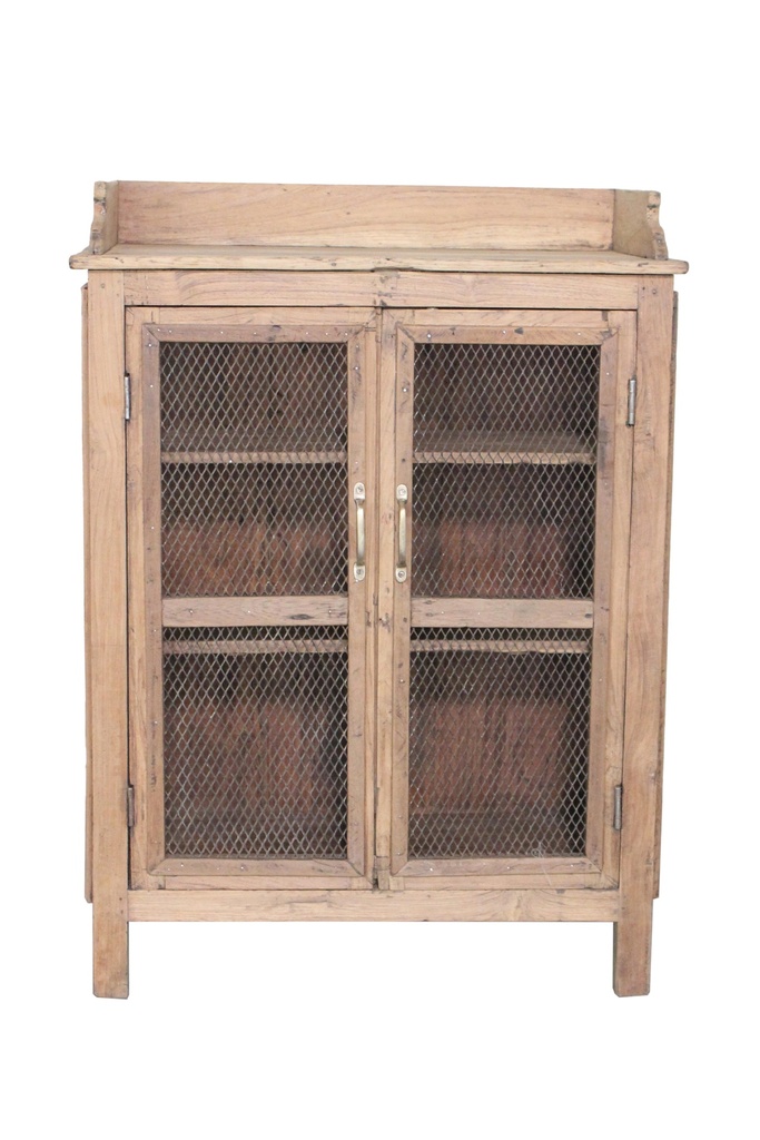 Garde-manger 2 portes en teck ancien