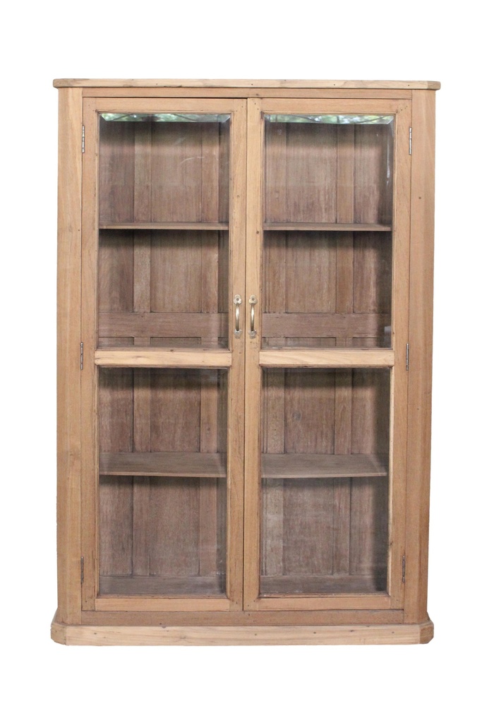 Vitrine 2 portes en teck ancien