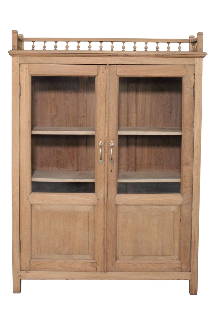 Buffet 2 portes vitrées en teck ancien
