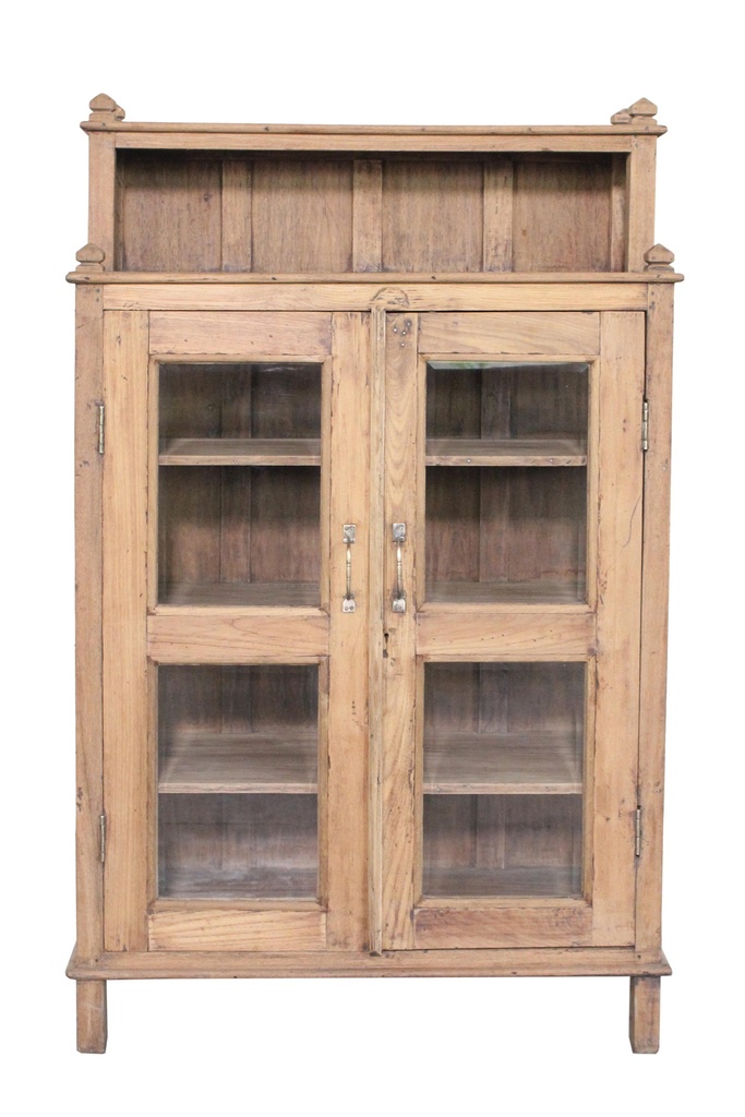 Vitrine 2 portes en teck ancien