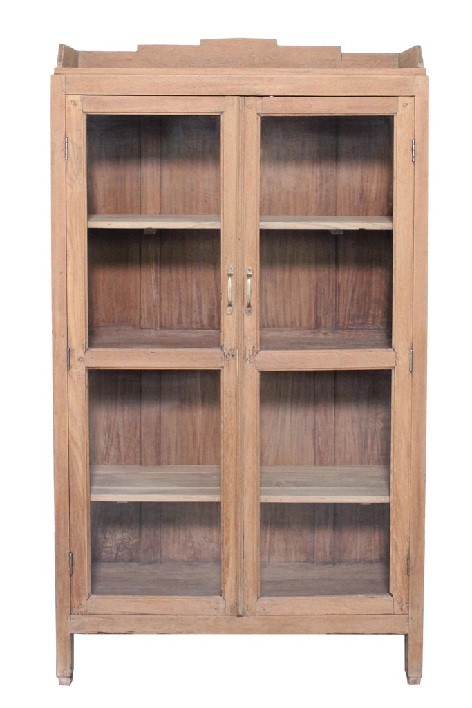Vitrine 2 portes en teck ancien