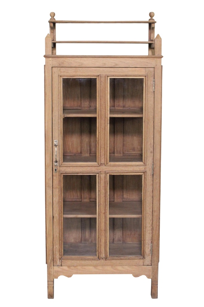Vitrine 2 portes en teck ancien