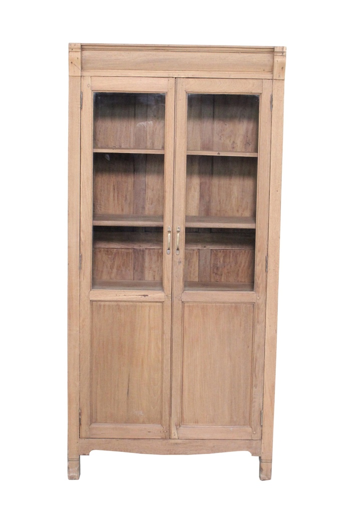Vaisselier 2 portes en teck ancien