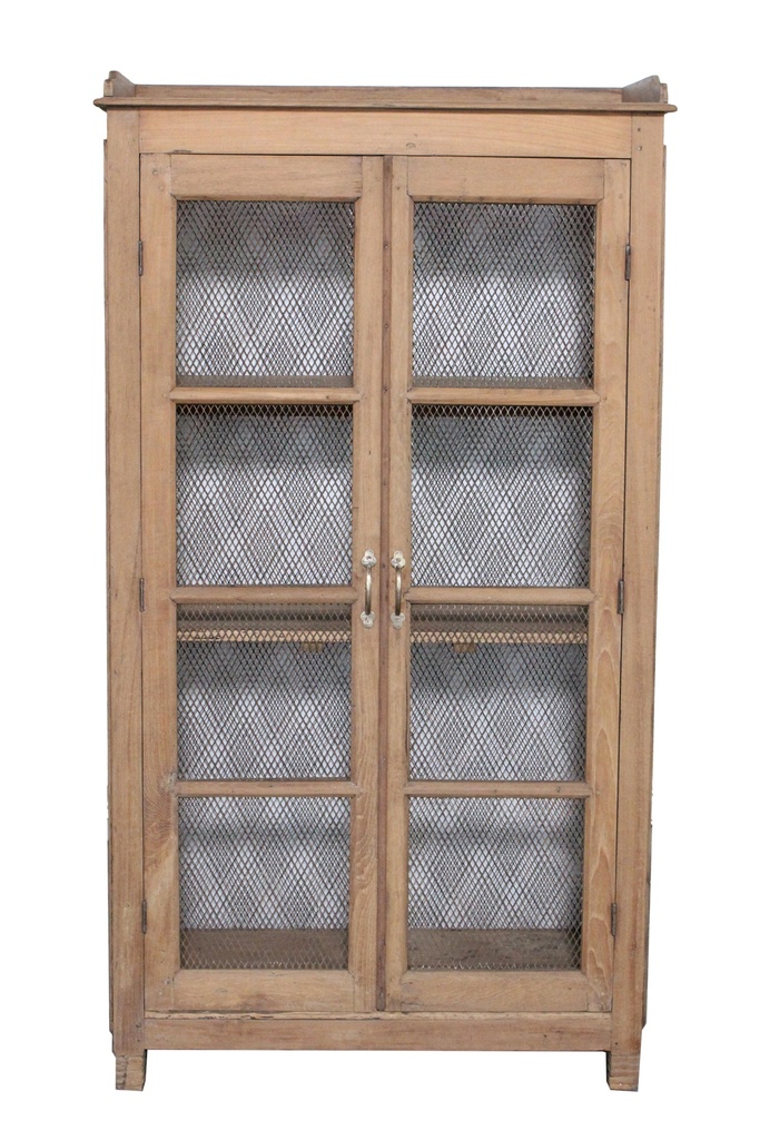 Garde-manger 2 portes en teck ancien