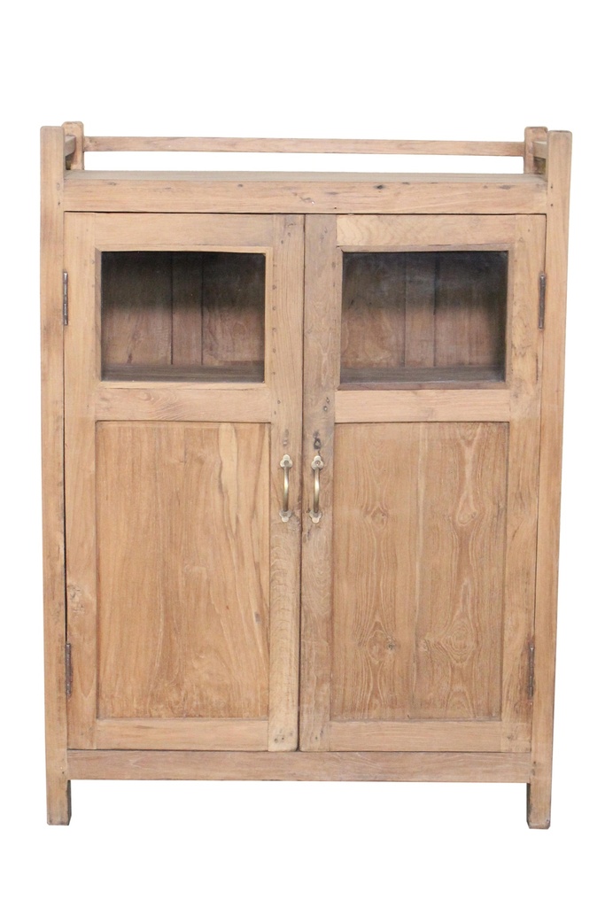 Vaisselier 2 portes en teck ancien