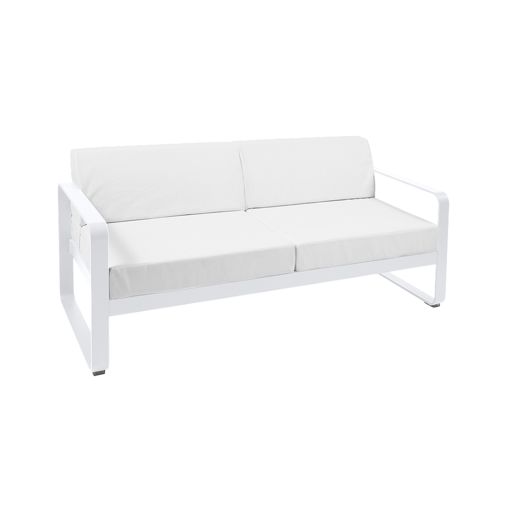 Canapé Bellevie 2 places avec Coussin Blanc grisé inclus