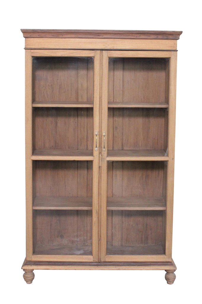 Vitrine 2 portes en teck ancien