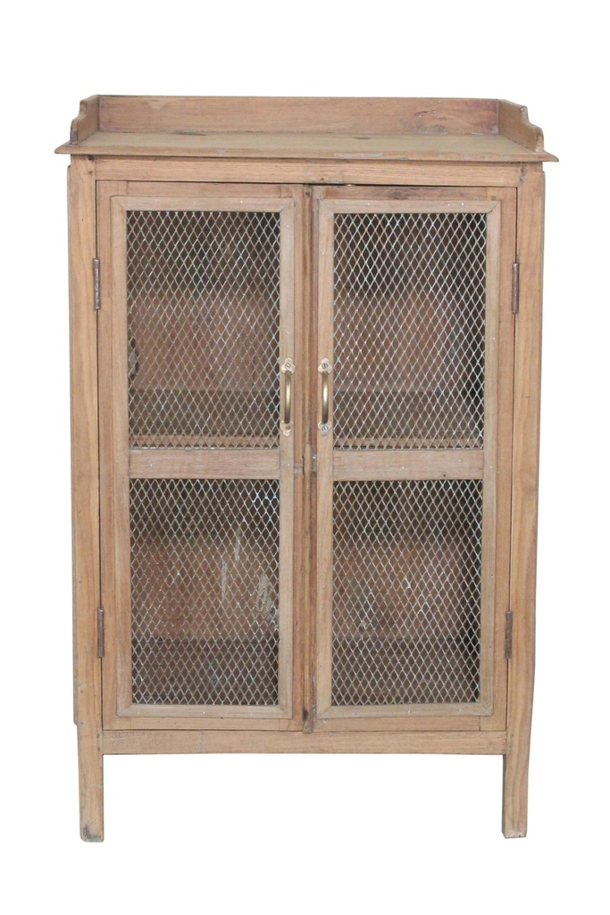 Garde-manger 2 portes en teck ancien