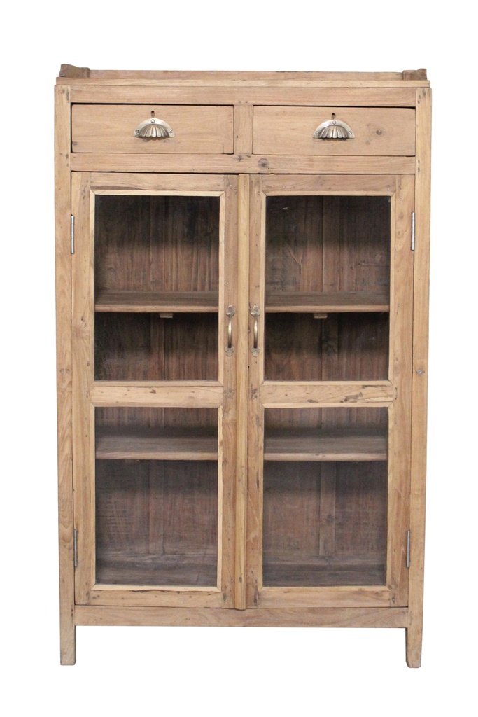 Buffet 2 tiroirs & 2 portes en teck ancien