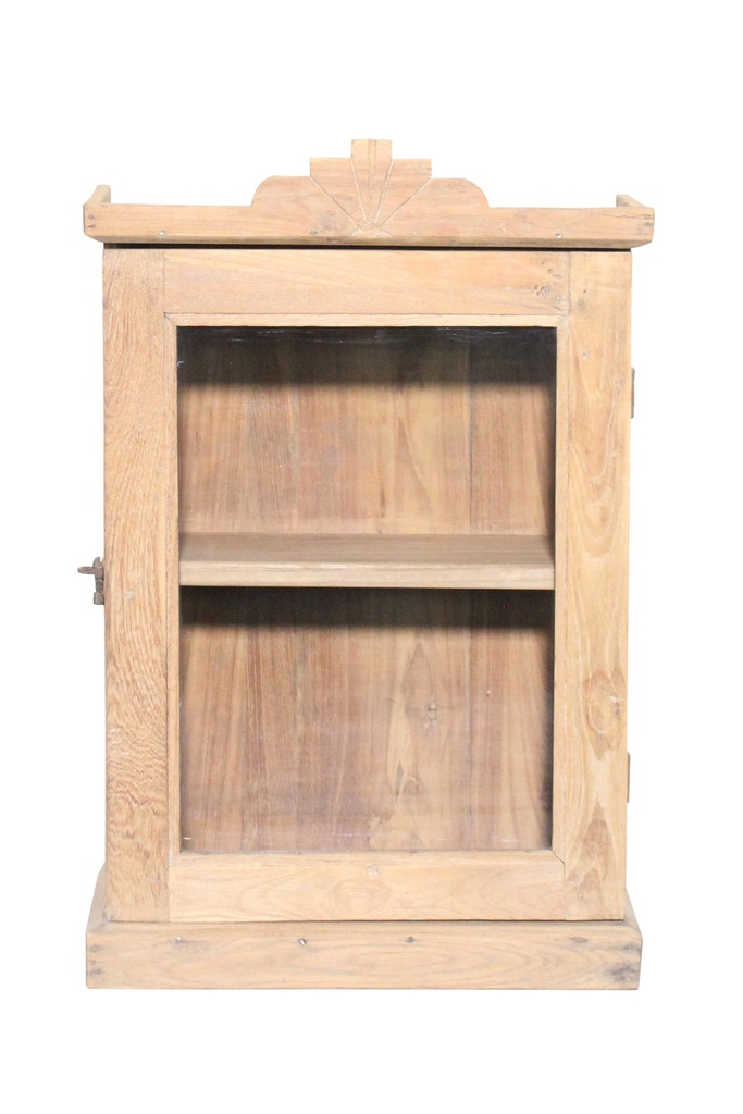 Armoire 1 porte miroir en teck ancien