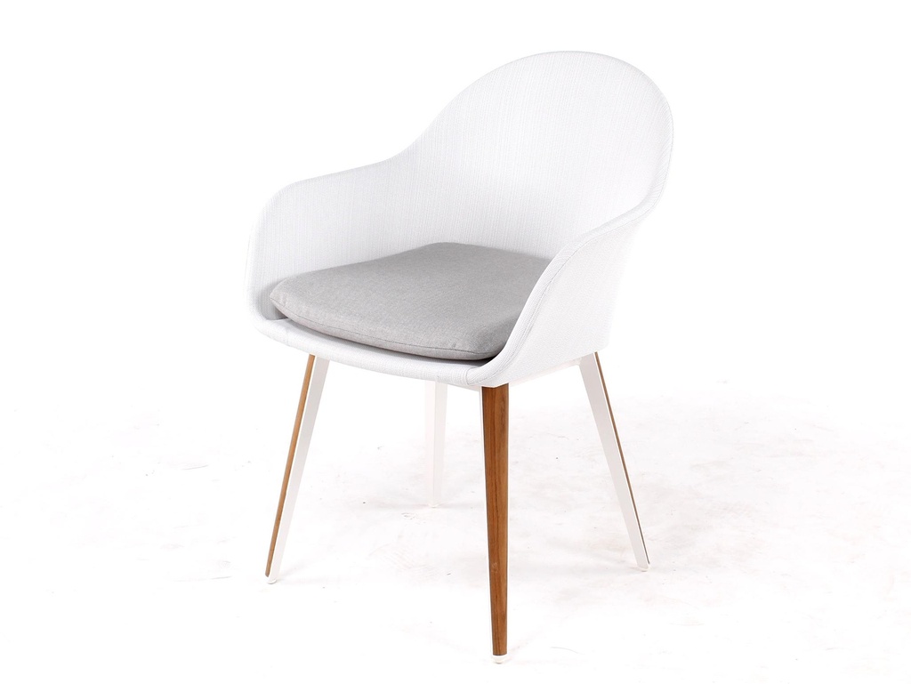 Fauteuil de repas Maxim white grey