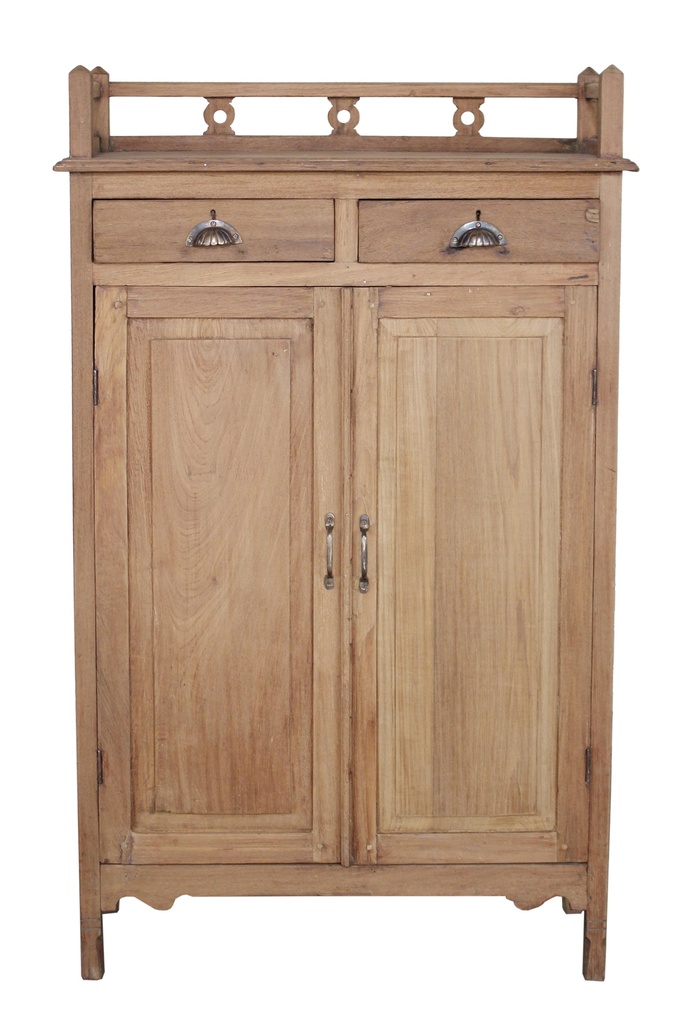 Buffet 2 tiroirs & 2 portes en teck ancien