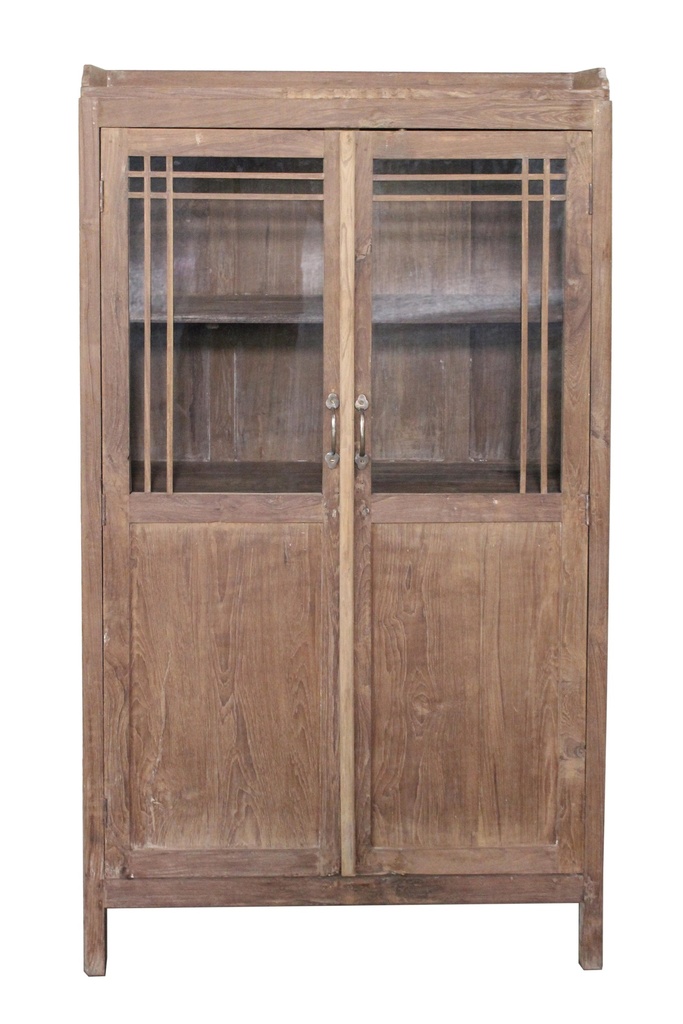 Vaisselier 2 portes en teck ancien