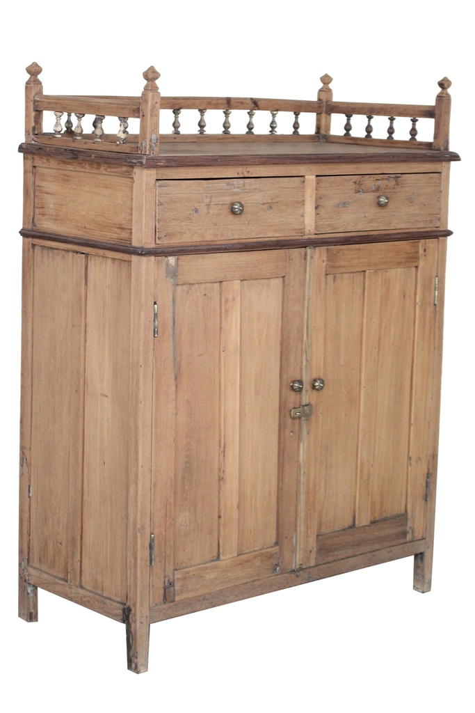 Buffet 2 tiroirs & 2 portes en teck ancien