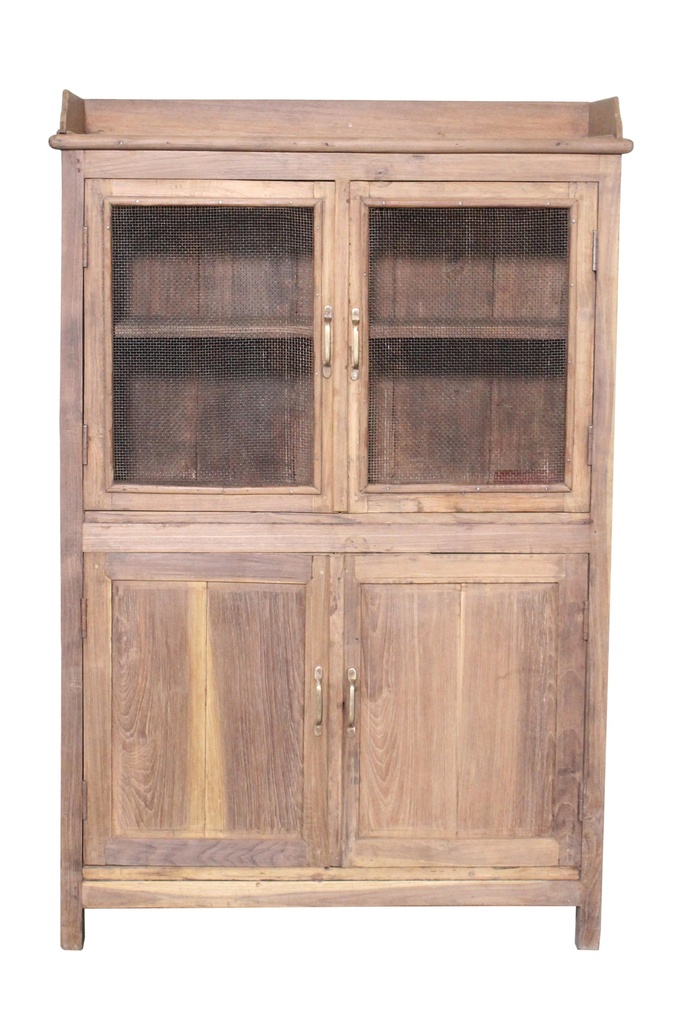 Garde-manger 2 portes en teck ancien