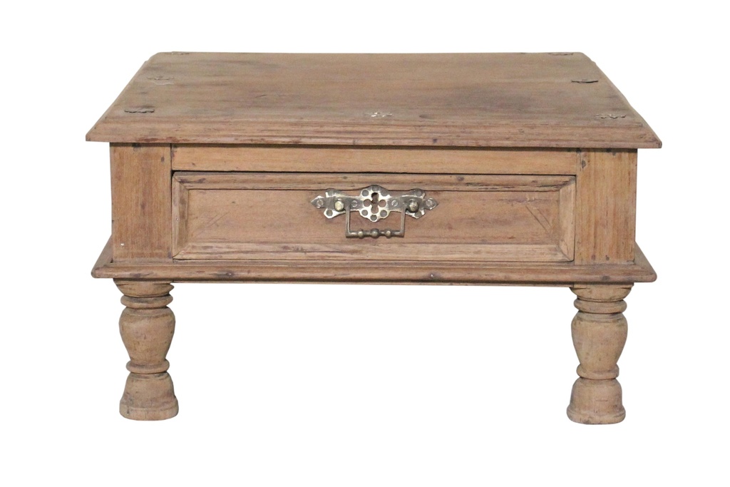 Table d'appoint 1 tiroir en teck ancien