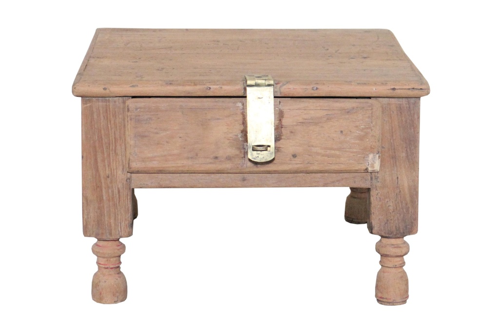 Table d'appoint 1 tiroir en teck ancien