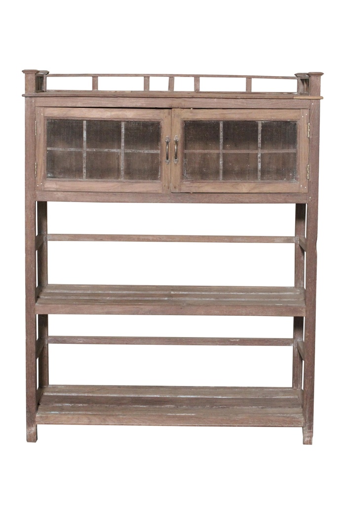 Desserte 2 portes en teck ancien