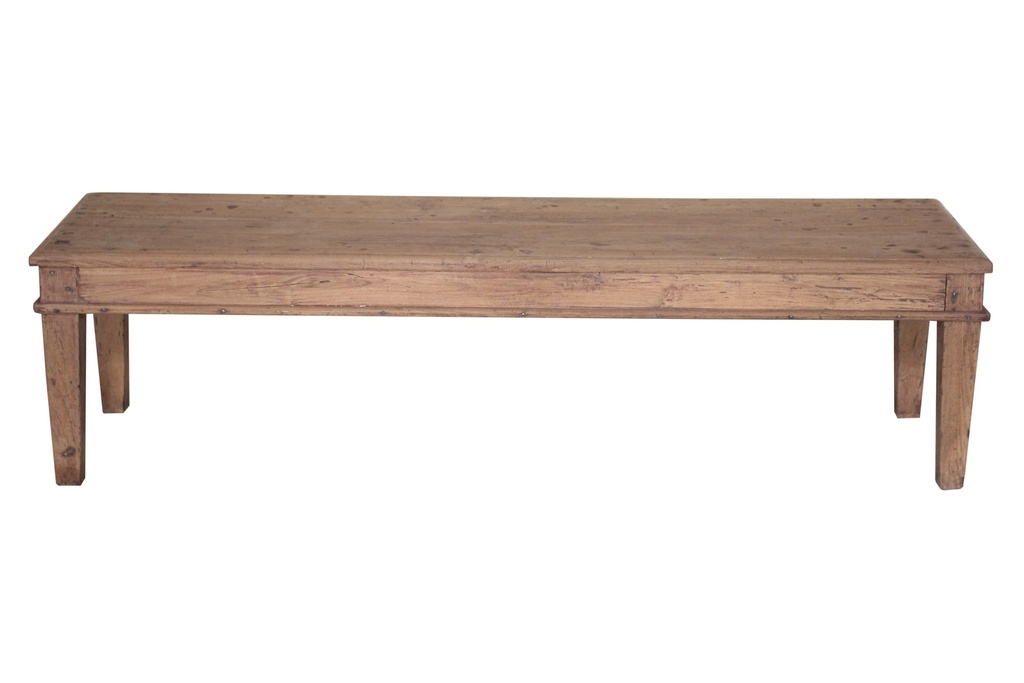 Banc sans dossier en teck ancien