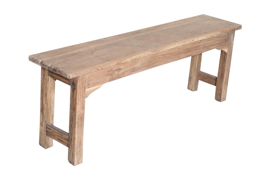 Banc sans dossier en teck ancien