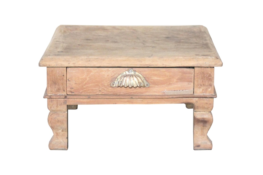 Table d'appoint 1 tiroir en teck ancien