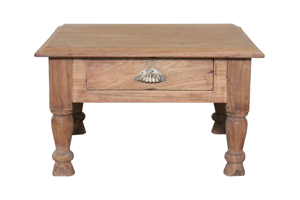 Table d'appoint 1 tiroir en teck ancien