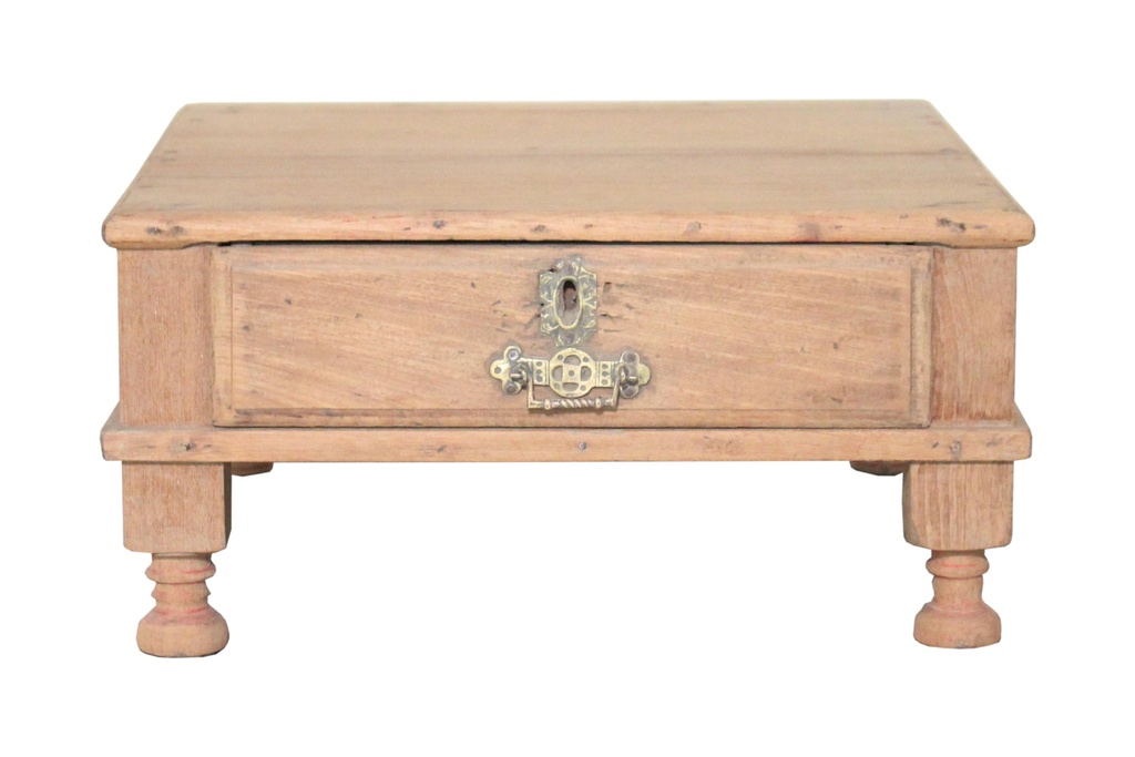 Table d'appoint 1 tiroir en teck ancien