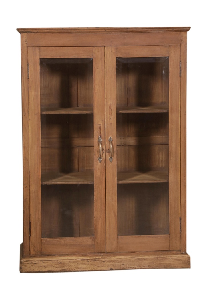 Vitrine 2 portes en teck ancien