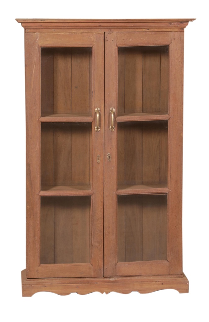 Vitrine 2 portes en teck ancien