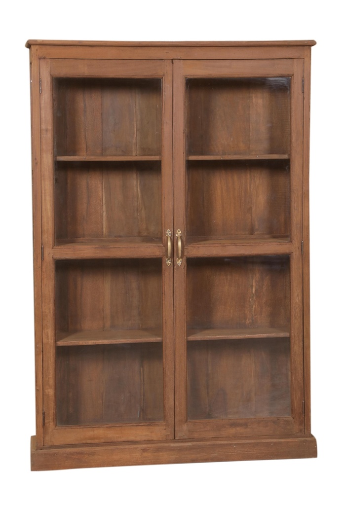 Vitrine 2 portes en teck ancien