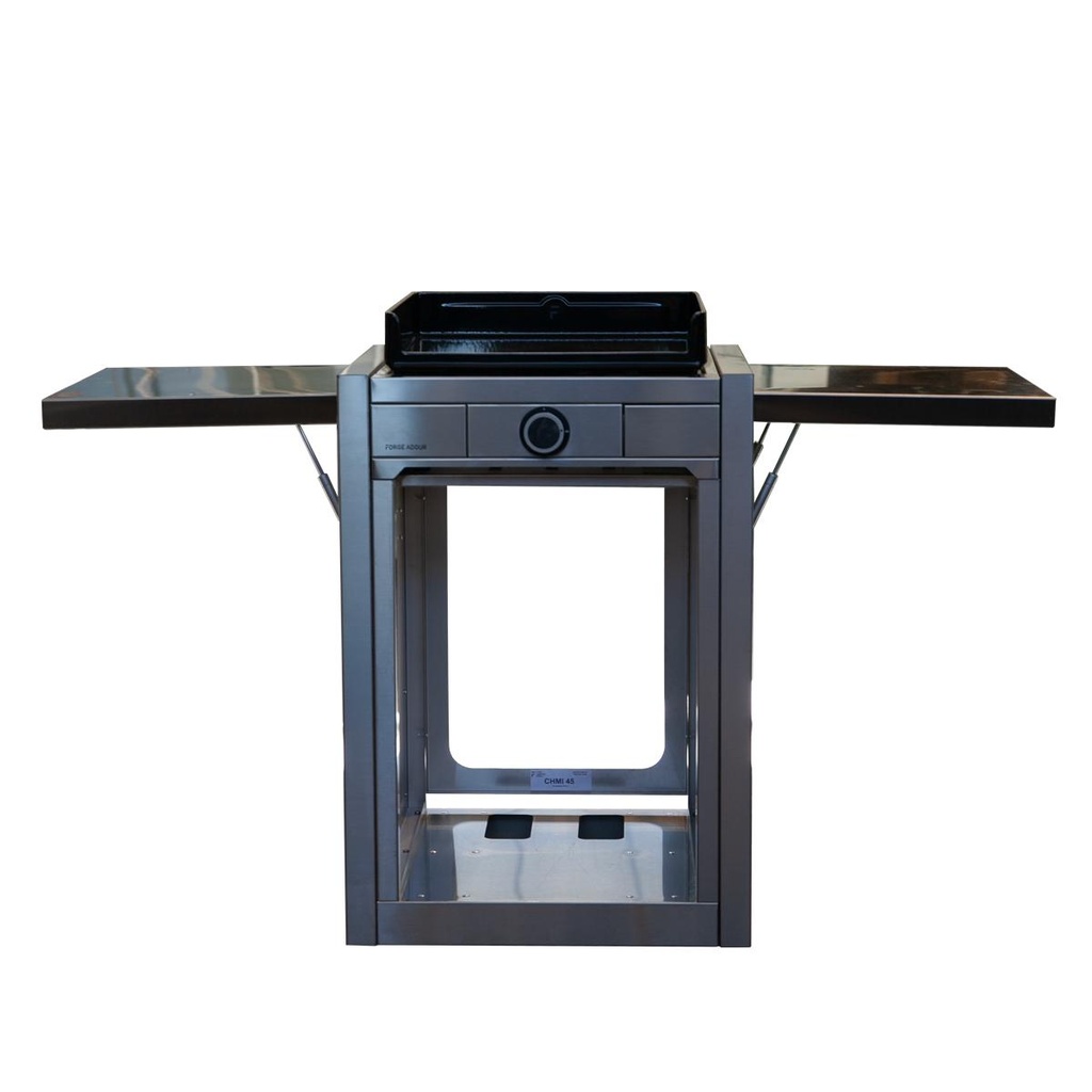 Set chariot avec capot + plancha MODERN 45 inox