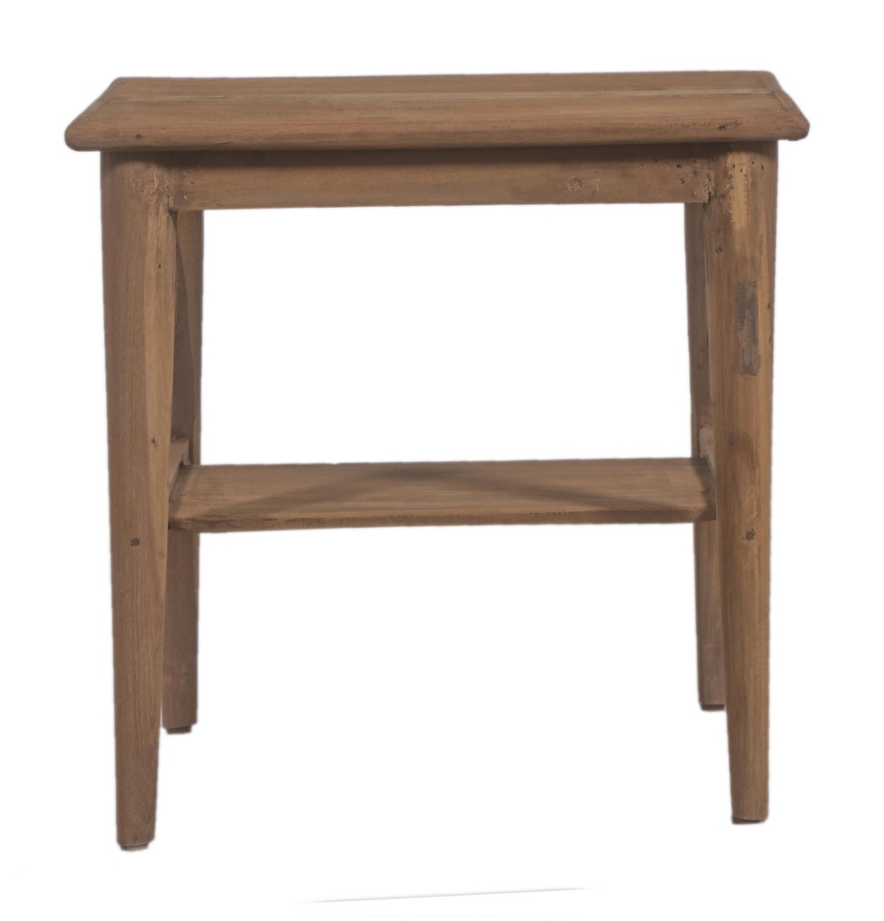 Table d'appoint carrée en teck ancien