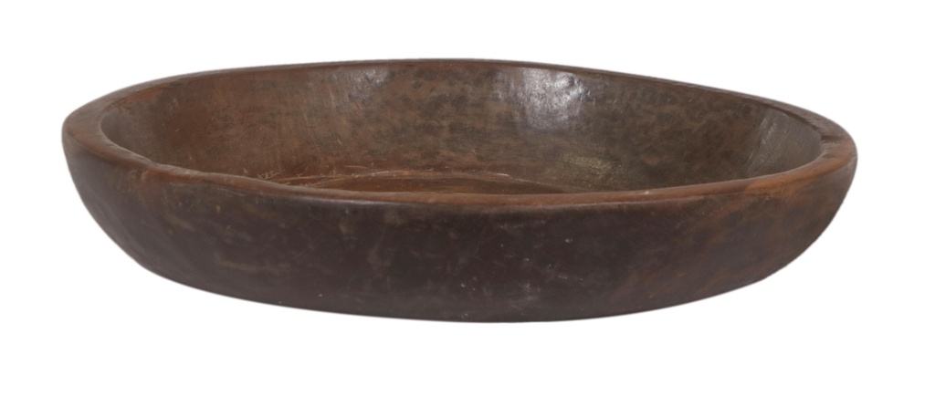 Coupe à fruits maqueterie en teck ancien